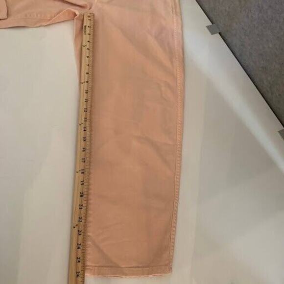 AYR Womens The Beat Drop Cropped Barrel Leg Jeans Sz 31 (35x26) Pink Peach Denim - Picture 7 of 10